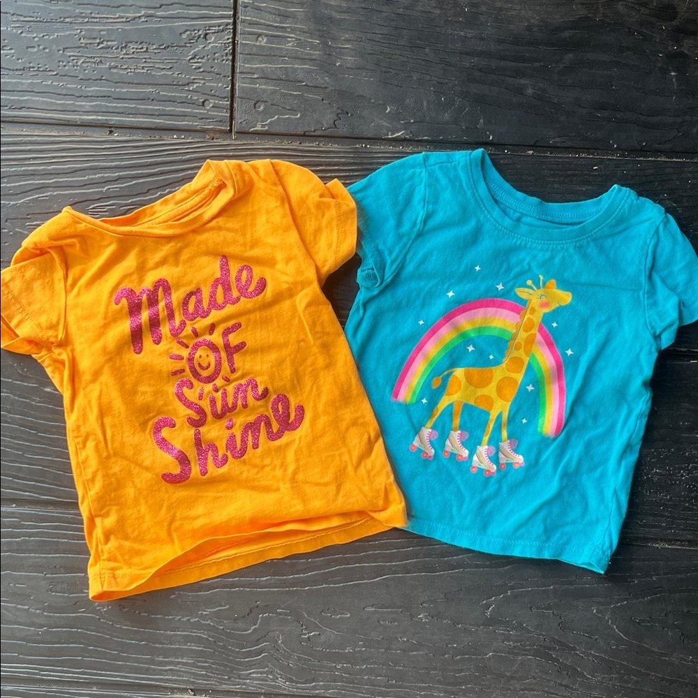 Vibrant Orange and Blue Kids' T-Shirts